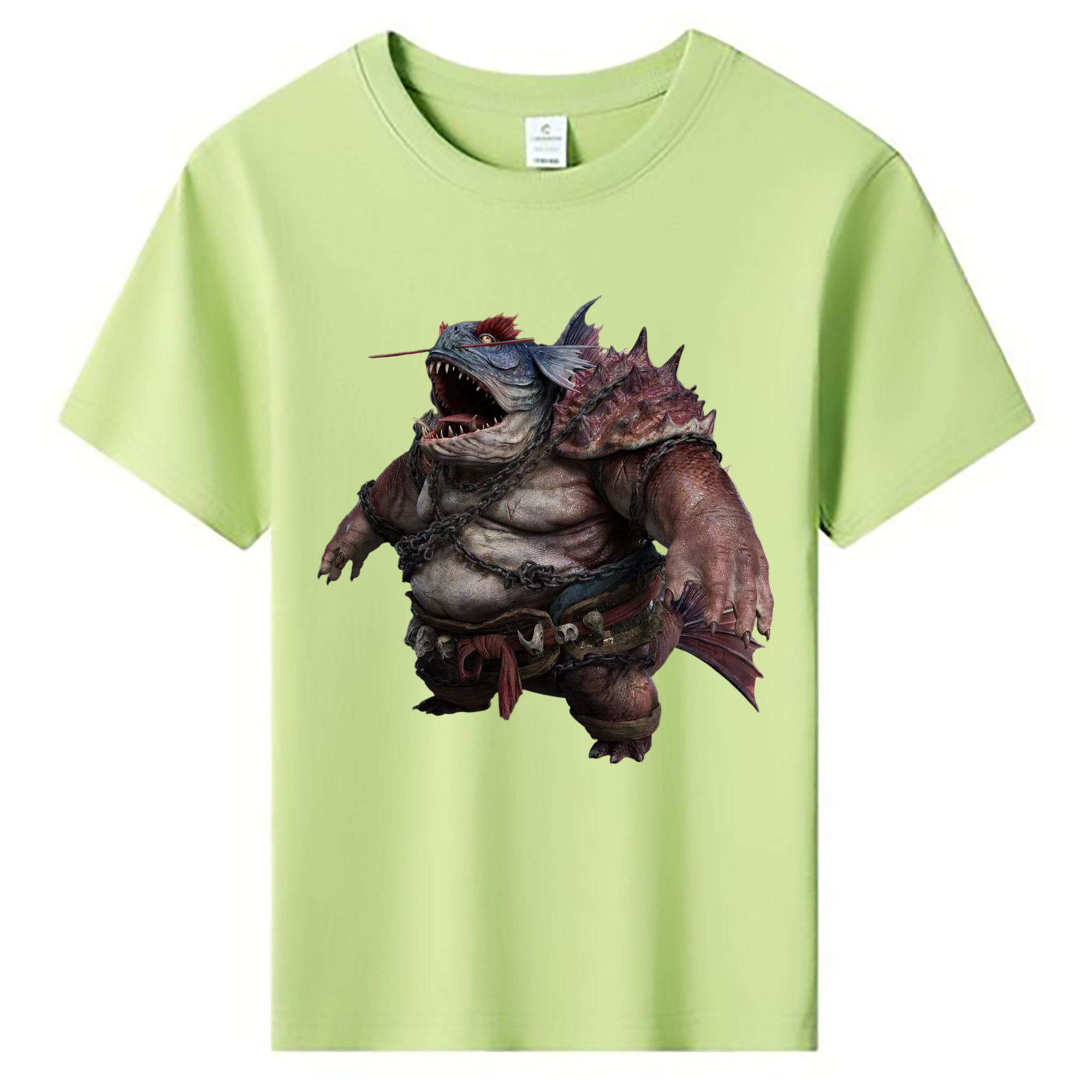 （画像用） Ne Zha 2 ナタ 魔童の大暴れ 綿100％キッズTシャツ（フロントプリント）